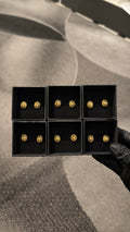 Royal Textured Gold Stud Earrings