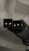 Elegant Frosted Gold Stud Earrings