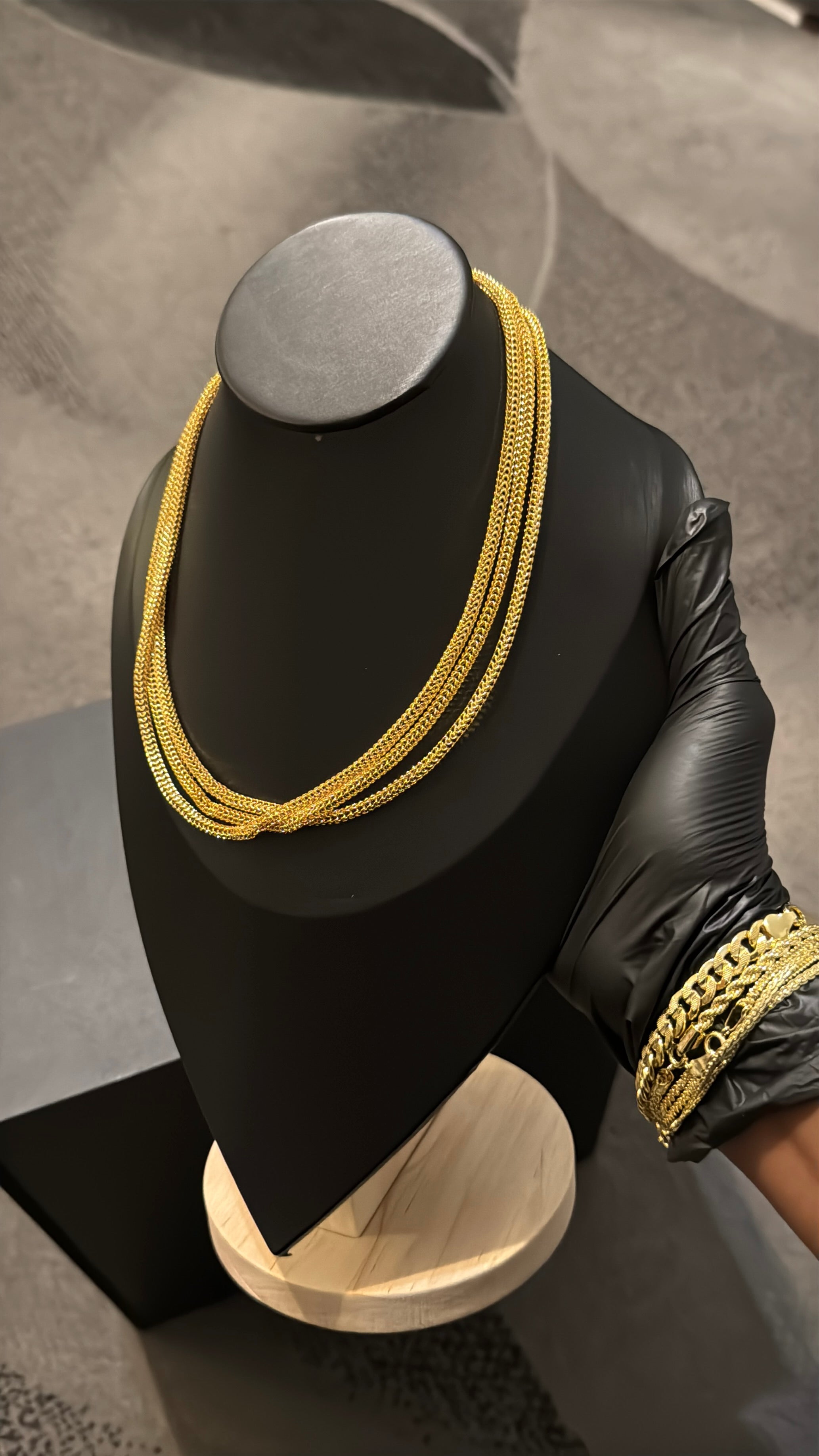 Popcorn Gold Lookalike Chain Necklace