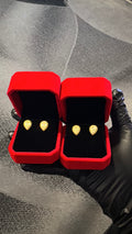 Golden Radiance Teardrop Stud Earrings