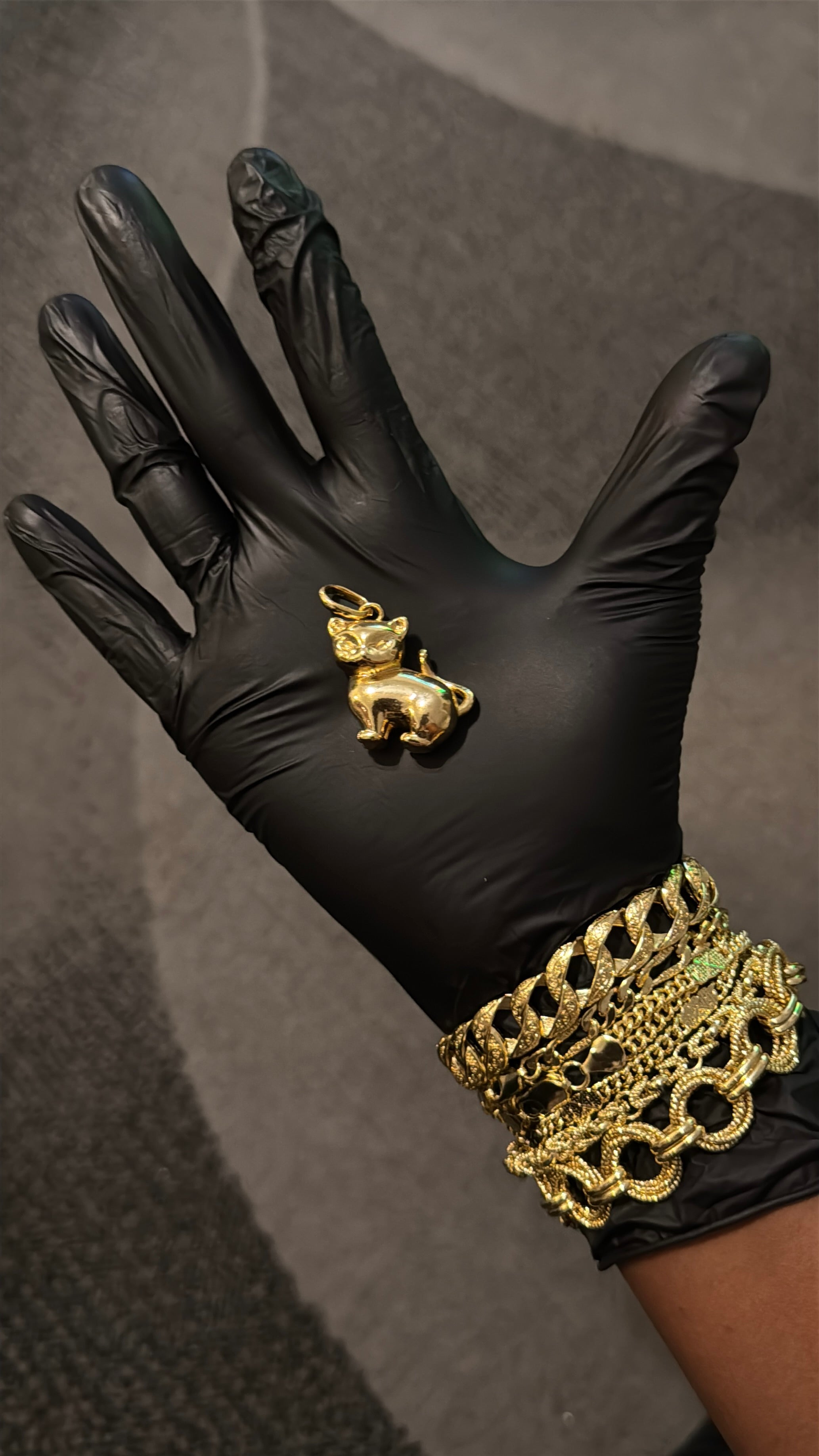 Golden Lucky Cat Gold lookalike Pendant