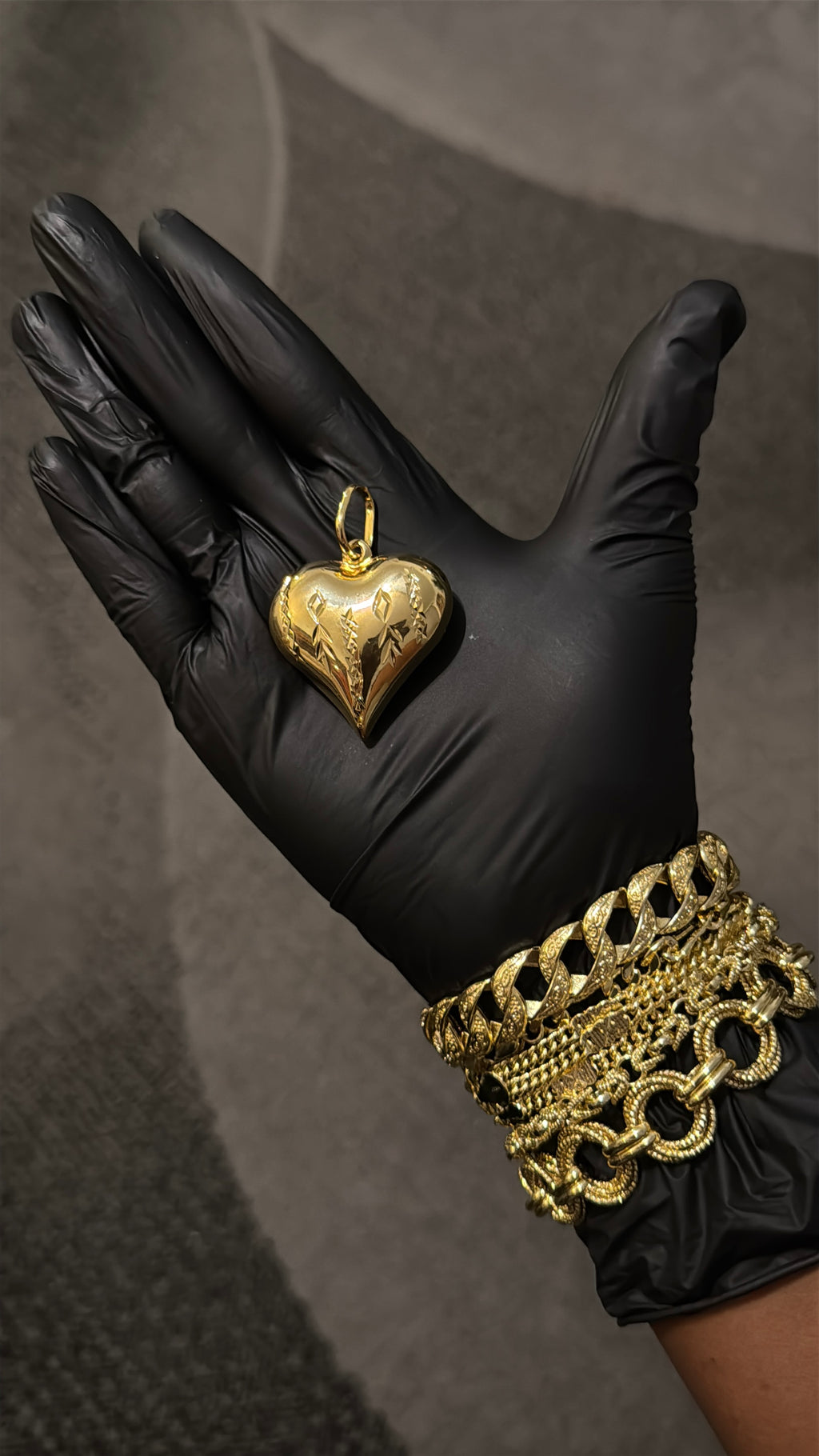 Golden Heart Gold lookalike Pendant