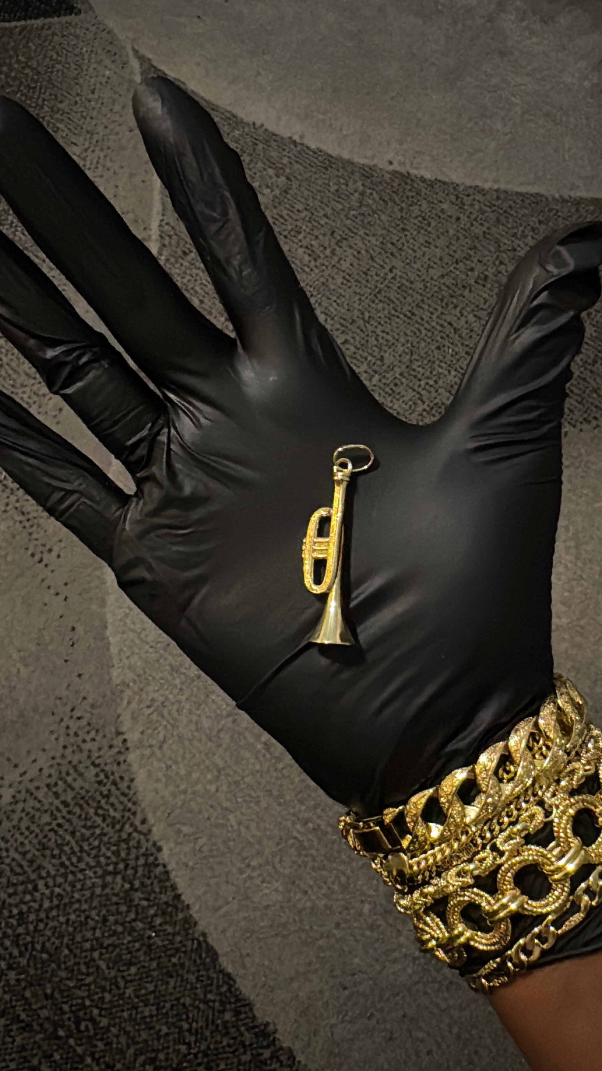 Golden Trumpet Gold lookalike Pendant