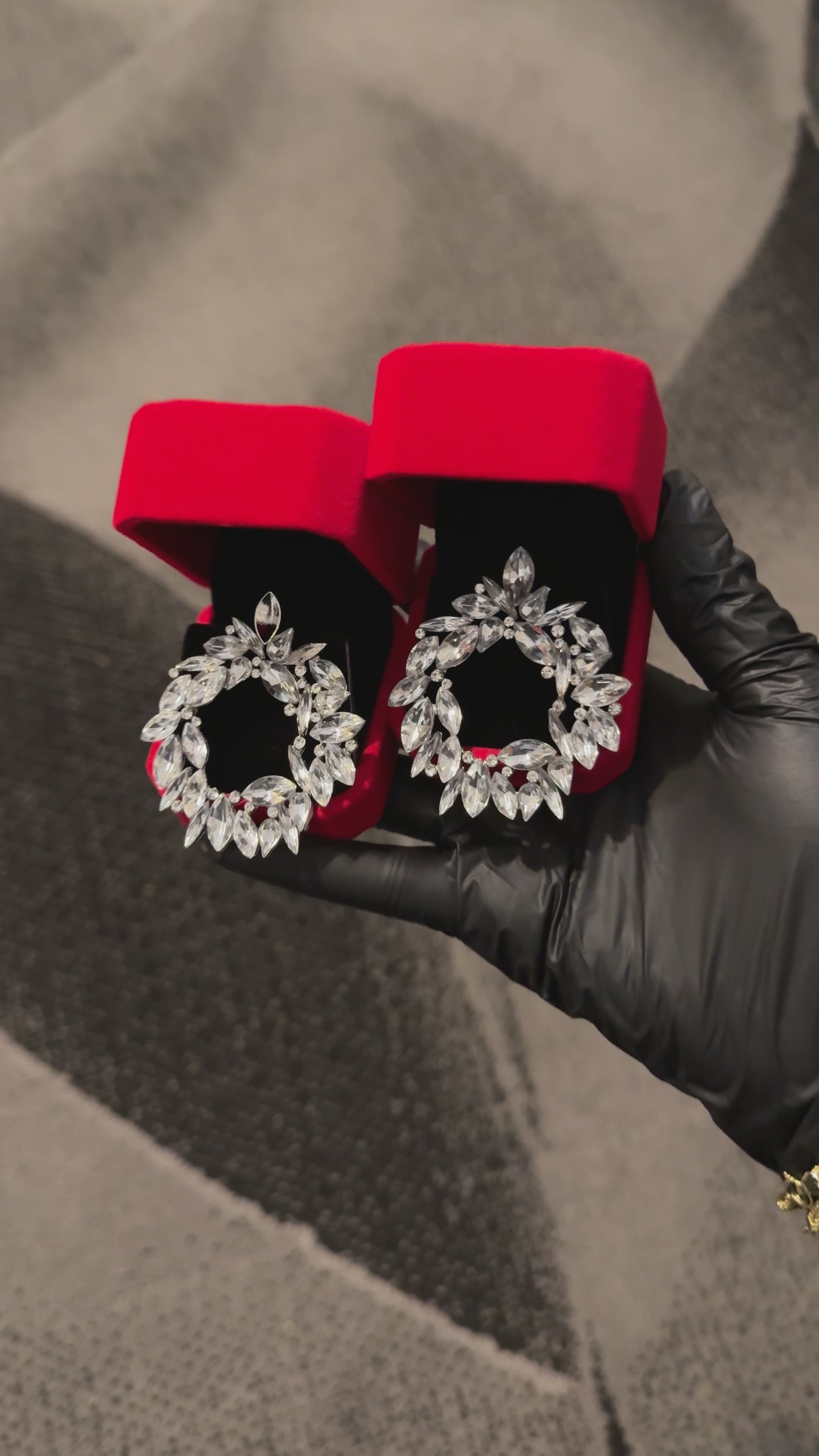 Luxury Crystal Wreath Statement Earrings