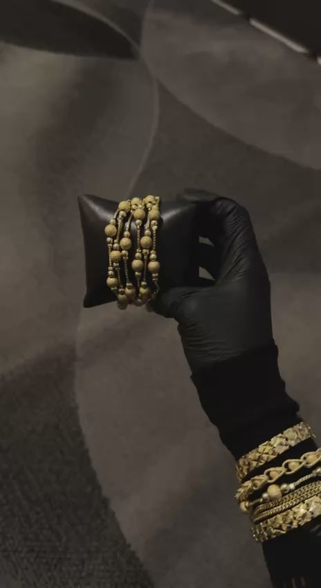 Golden Heritage Beaded Bracelet Set