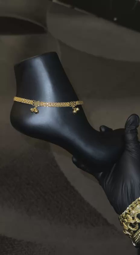 Luxury Double Layer Charm Anklet