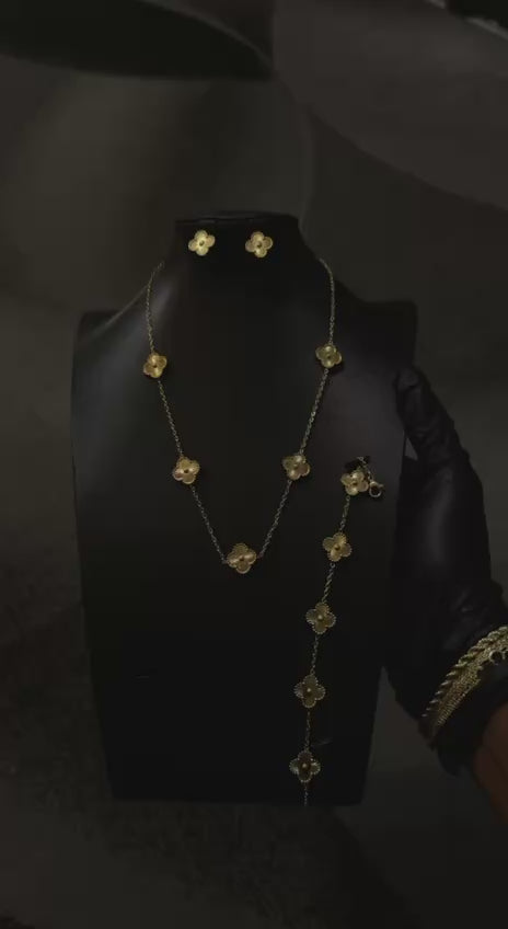 Luxury Clover Gold Jewelry Set
