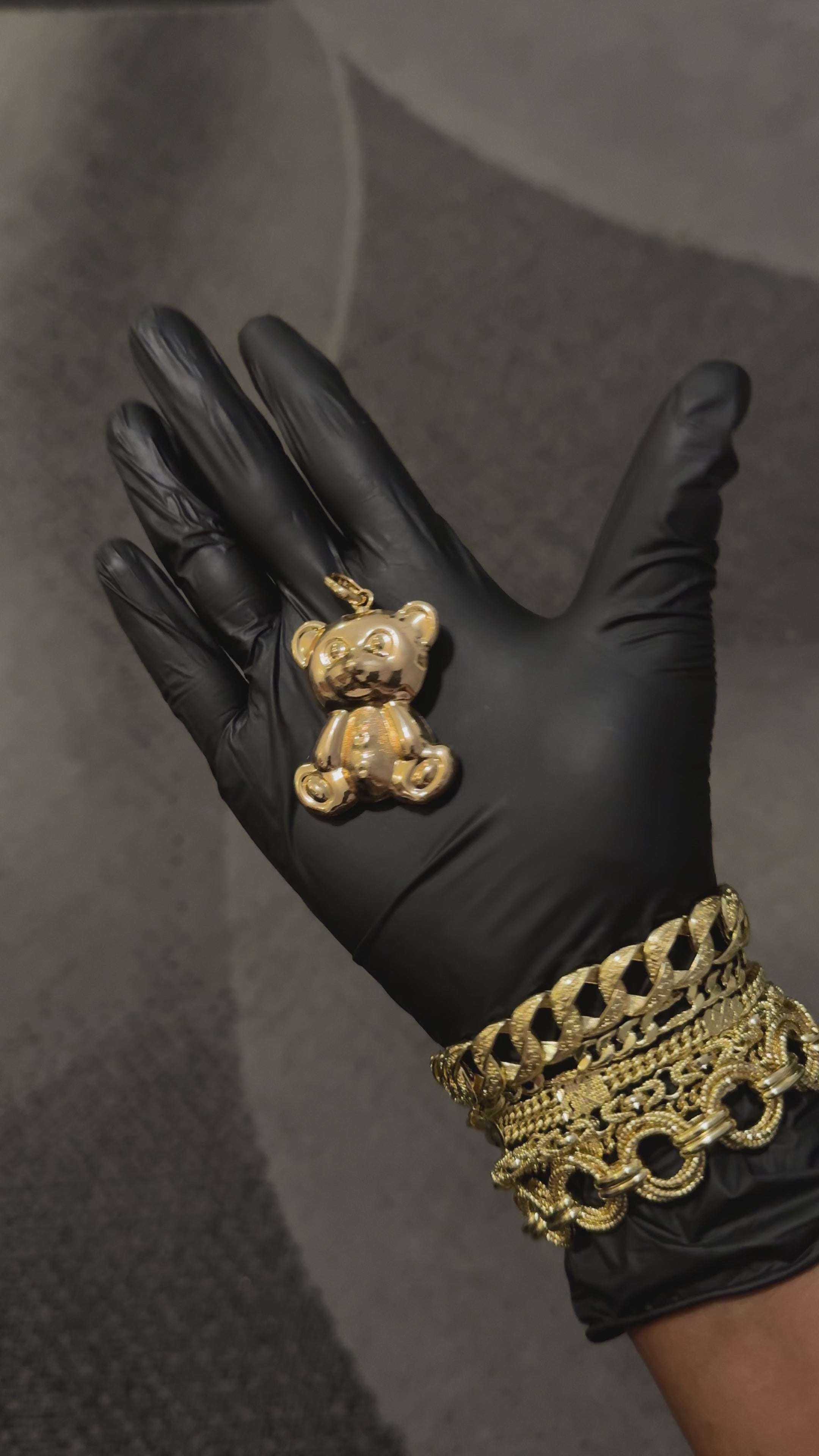 Golden Teddy Bear Gold lookalike Pendant