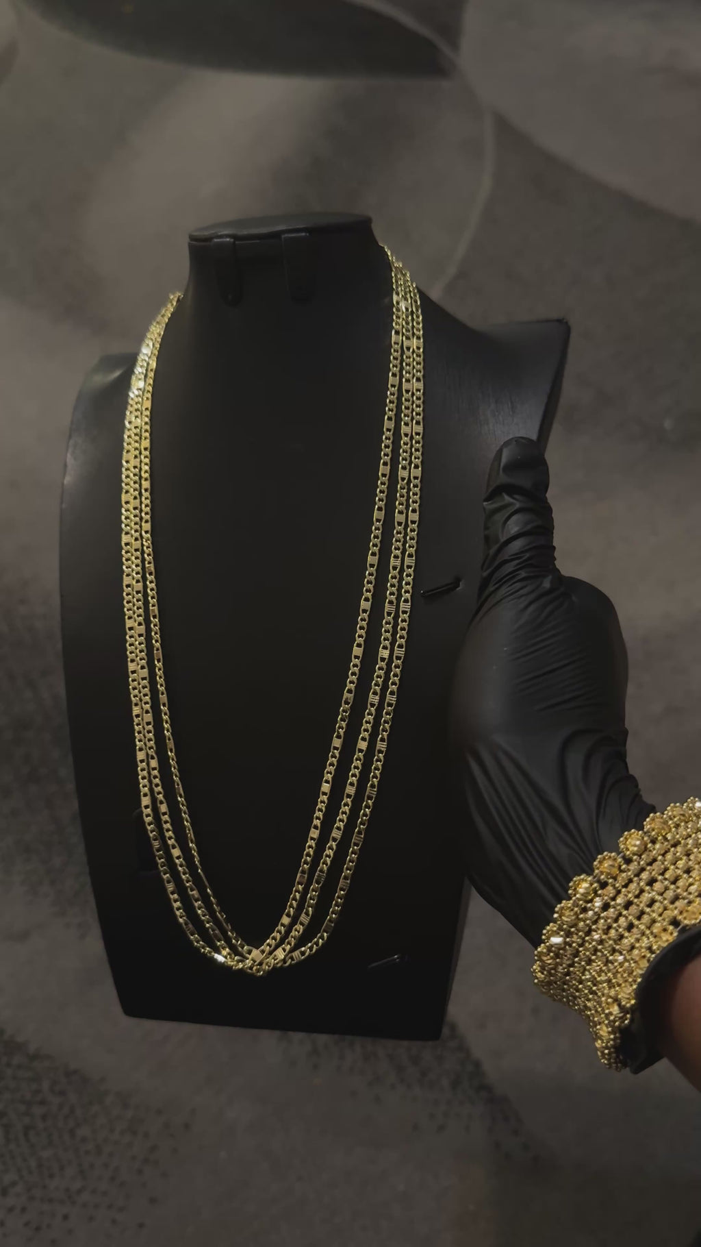 Figaro Tight Gold Lookalike Chain Necklace