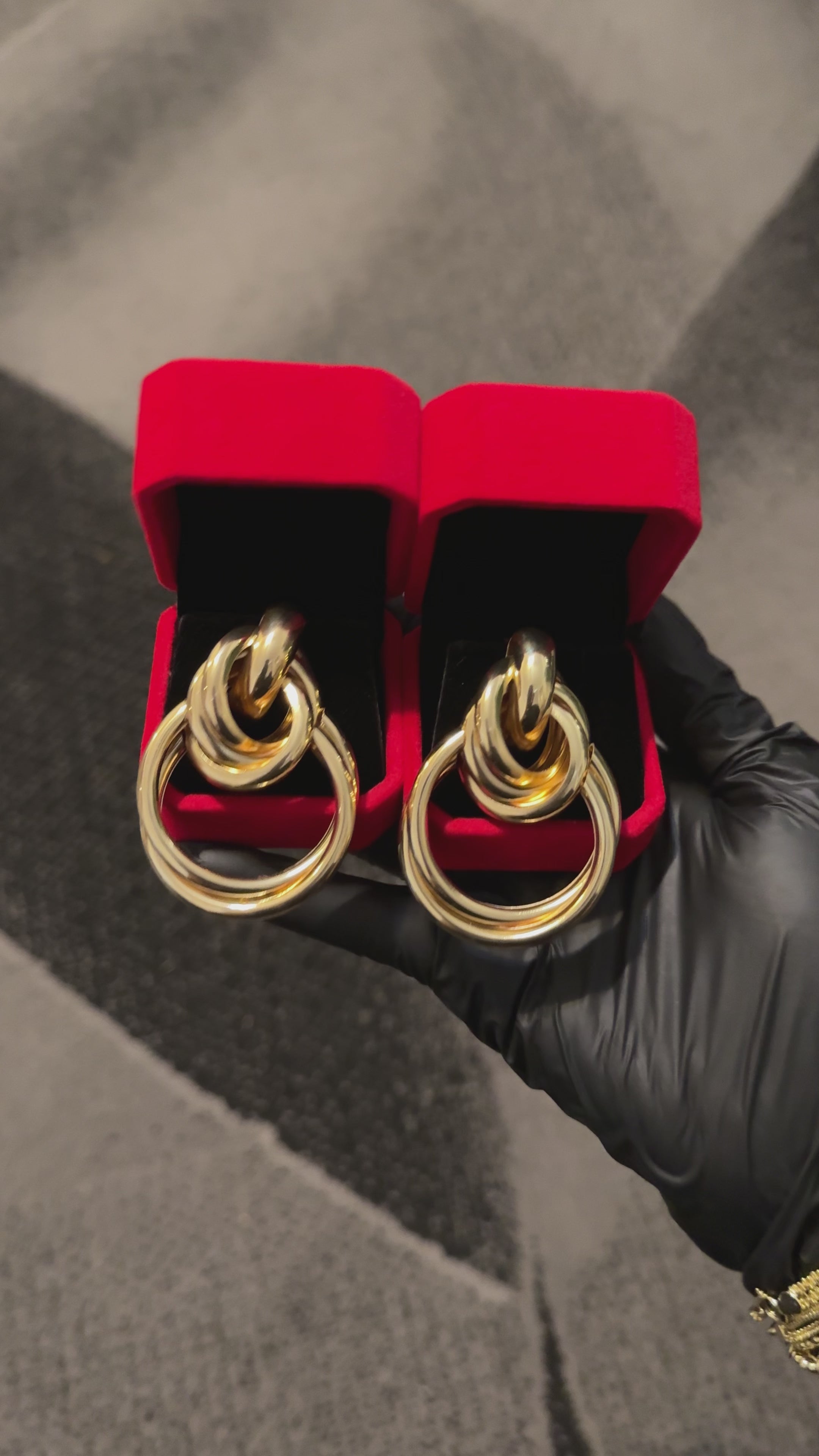 Luxury Triple Loop Statement Earrings