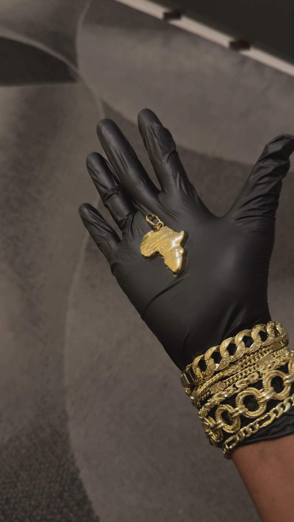Africa Map Gold lookalike Pendant