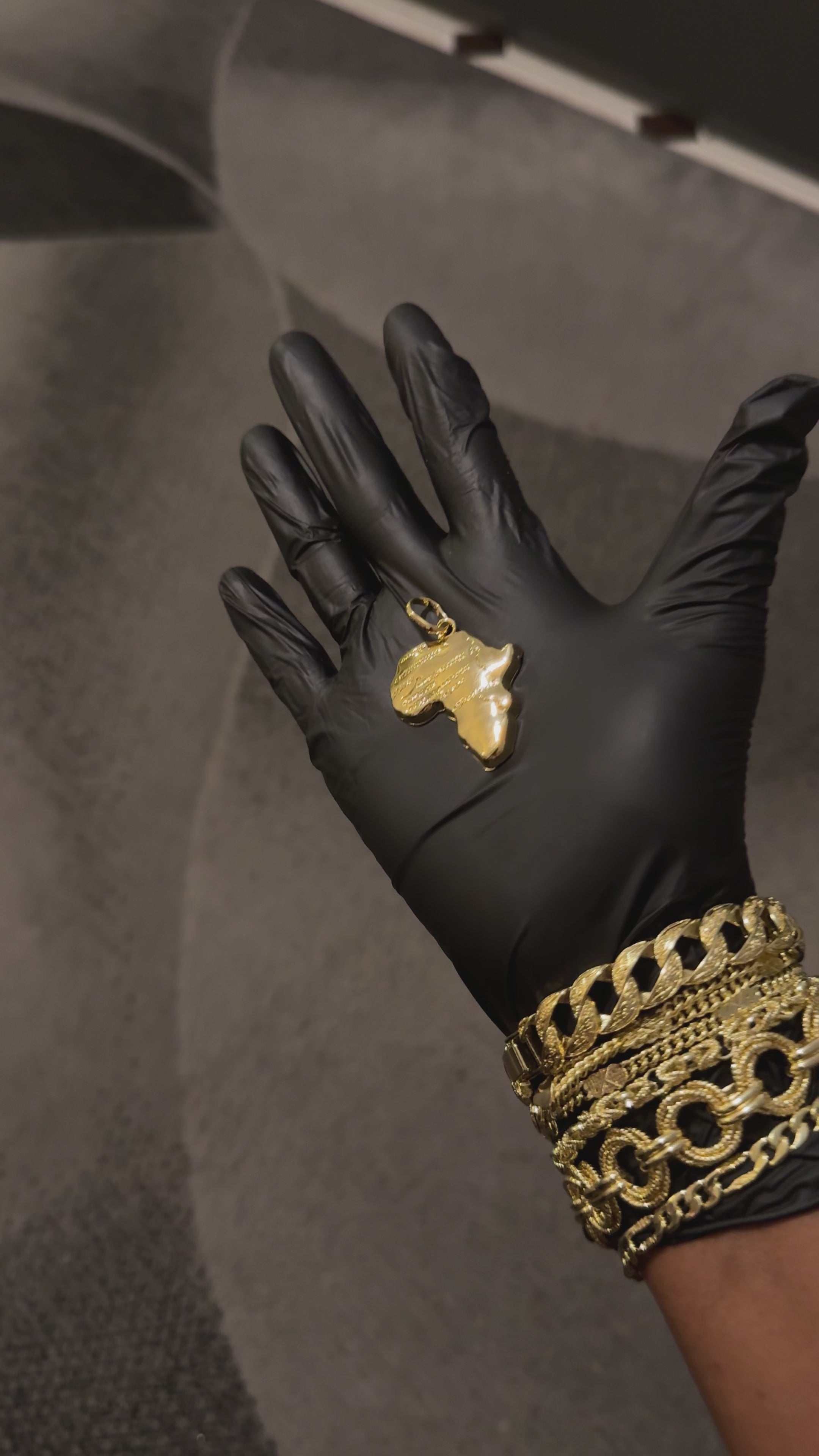 Africa Map Gold lookalike Pendant