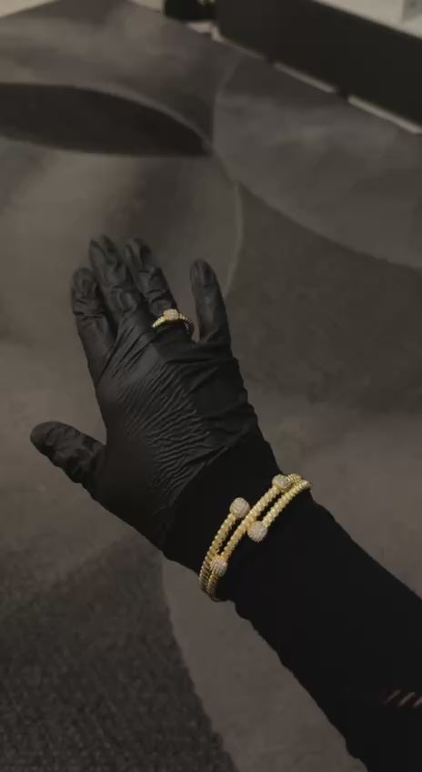 Golden Pearl Wrap Bracelet