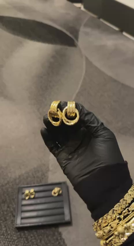 Royal Link Drop Hoop Gold lookalike earrings